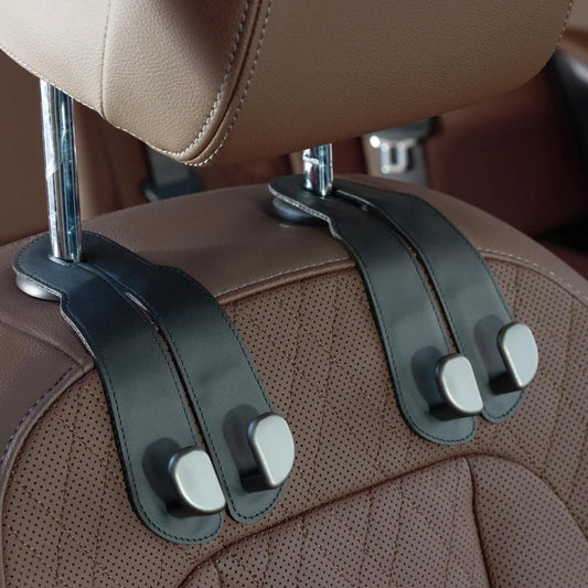 Transform Your Car Experience with Our Premium Car Seat Headrest Hooks - 2 Pack Universal Purse Holders for Bags, Bottles, and More!