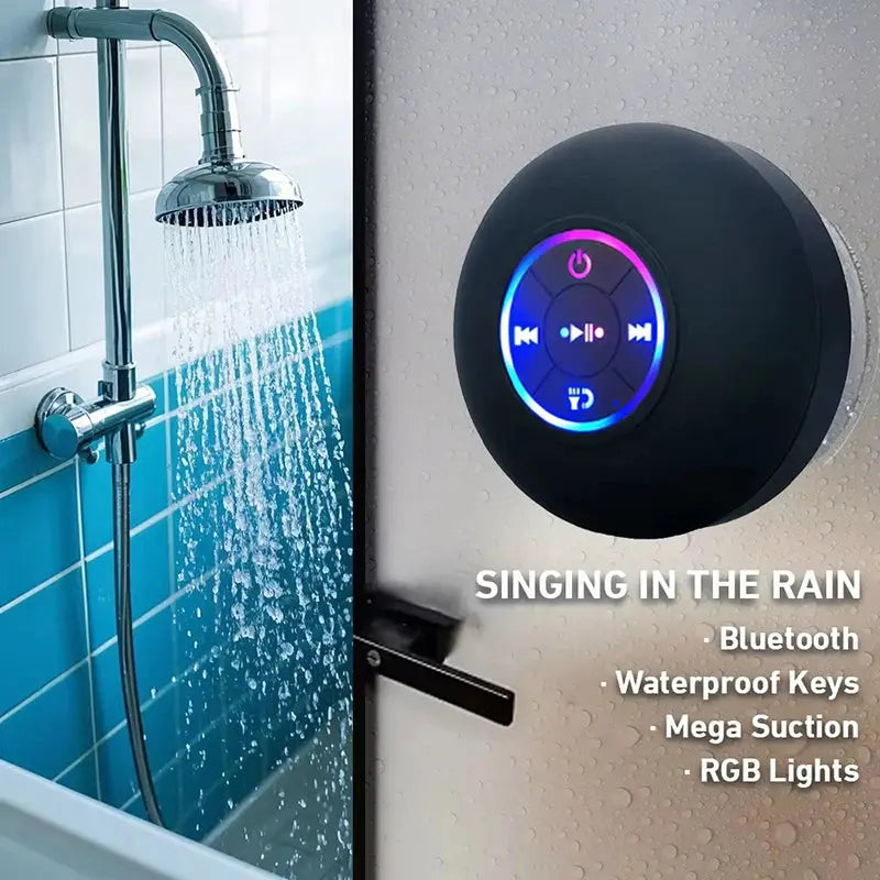 Waterproof Bluetooth Shower Speaker with Suction Cup Hottoget