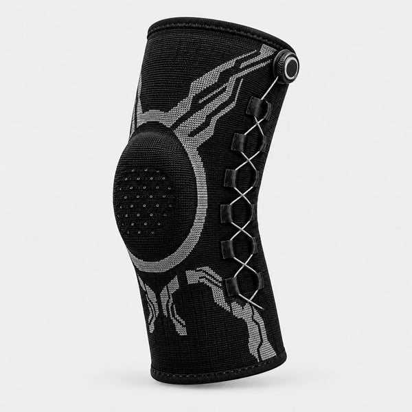 Black knee sleeve, right leg