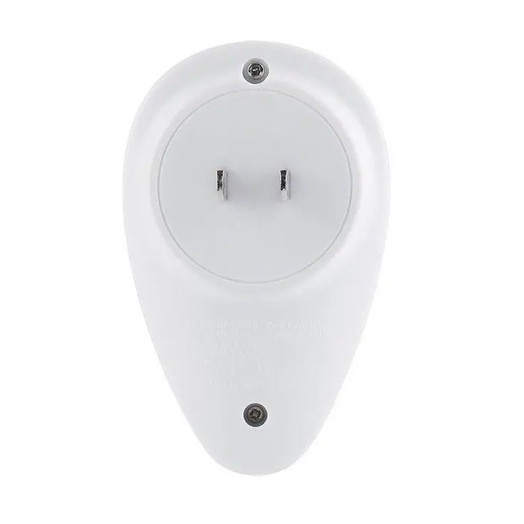 Back view with US two-prong plug