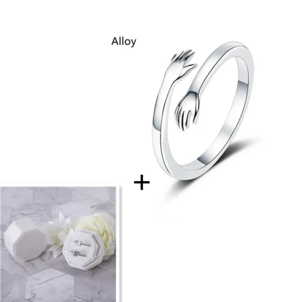 Hug Shape Ring — Adjustable Couple Rings