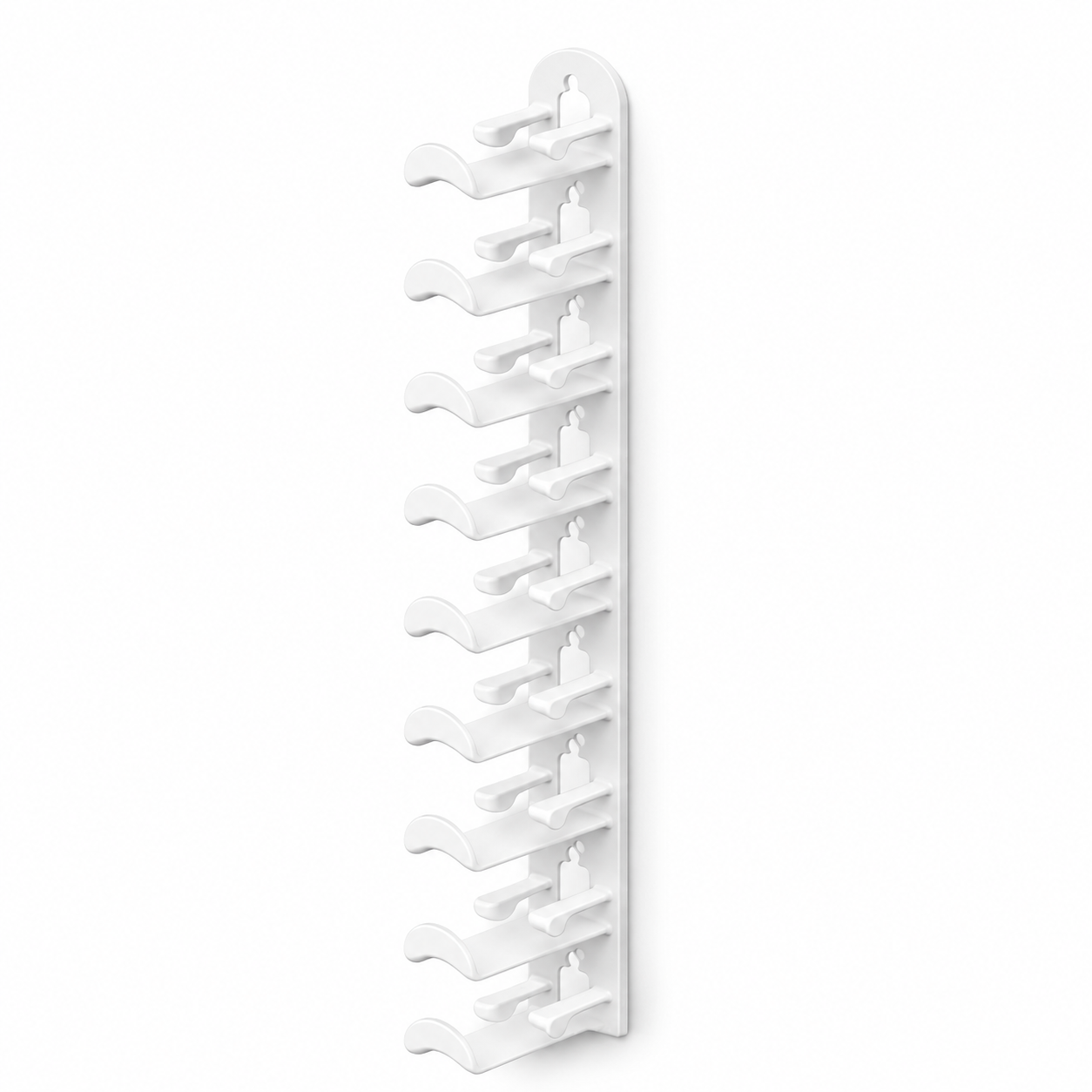 Wall-Mounted Baseball Cap Rack — Holds 18 Caps, No Drilling
