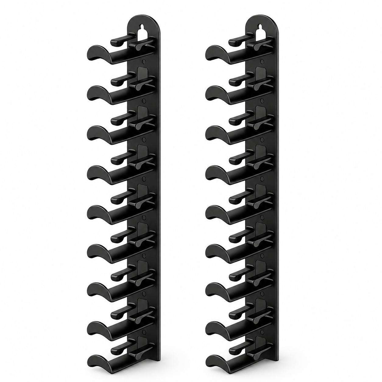 Wall-Mounted Baseball Cap Rack — Holds 18 Caps, No Drilling