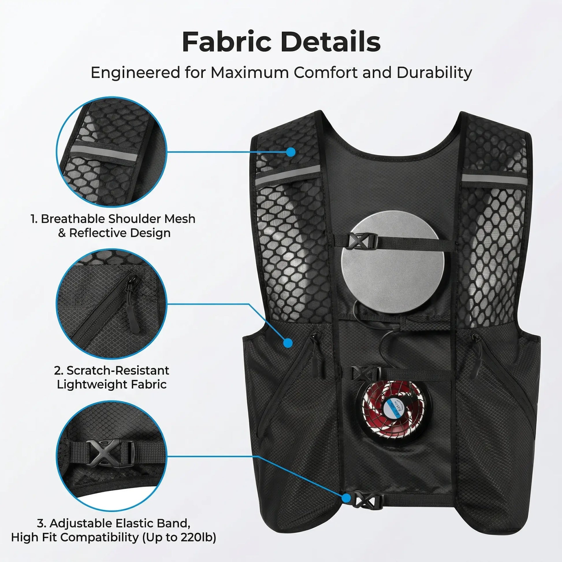 Stay Cool and Comfortable Anywhere: The Ultimate Outdoor Cooling Vest with Powerful 30000mAh Battery and Adjustable Airflow for All Outdoor Adventures