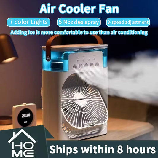 Experience Ultimate Comfort: 3-in-1 Portable Fan, Air Conditioner, and Humidifier with LED Night Light