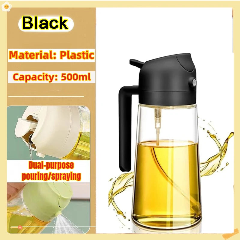 Olive Oil Sprayer Bottle — Refillable Glass-Free Mister for Cooking, BBQ & Baking