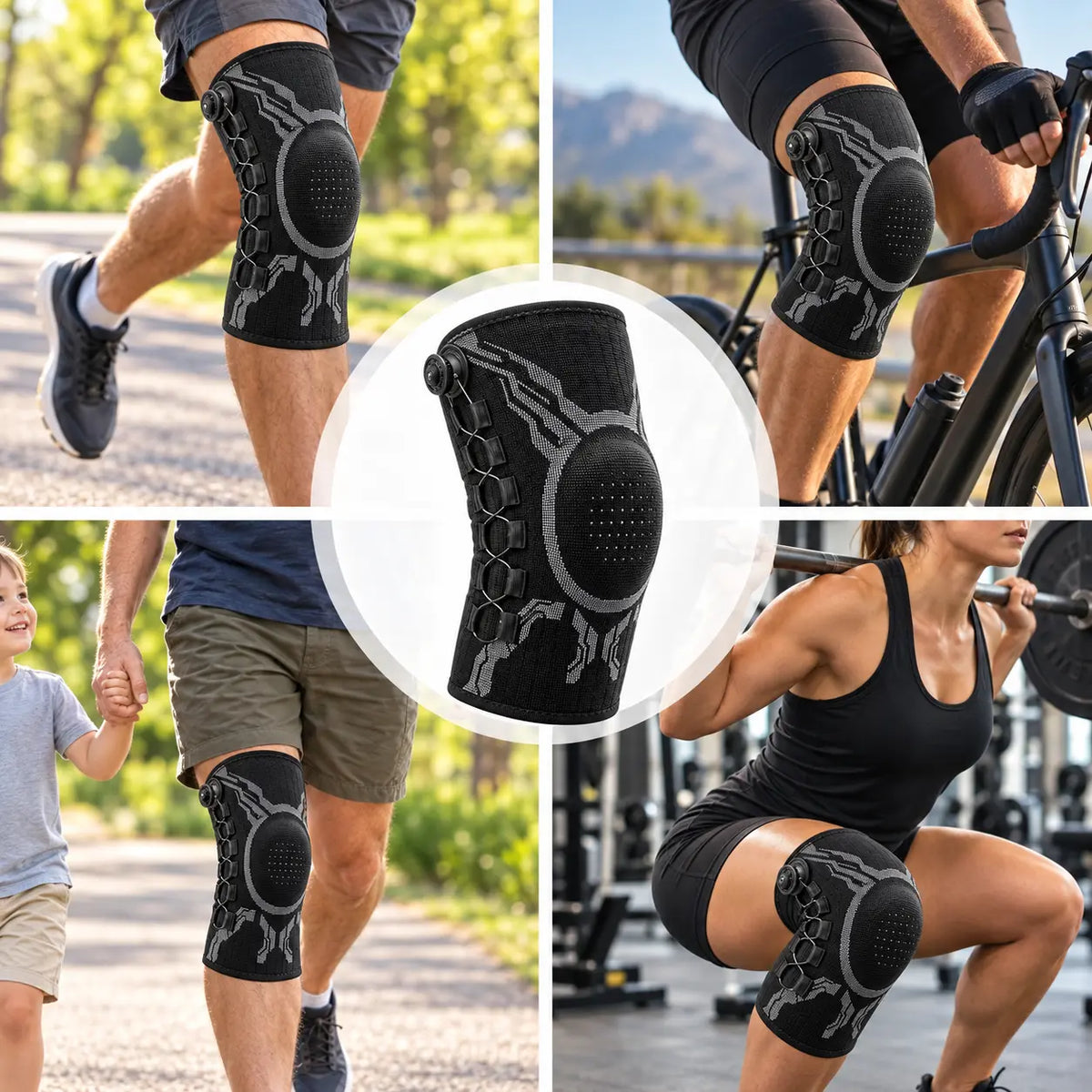 Knee Compression Sleeve — Adjustable Support for Training and Everyday Wear - Hottoget