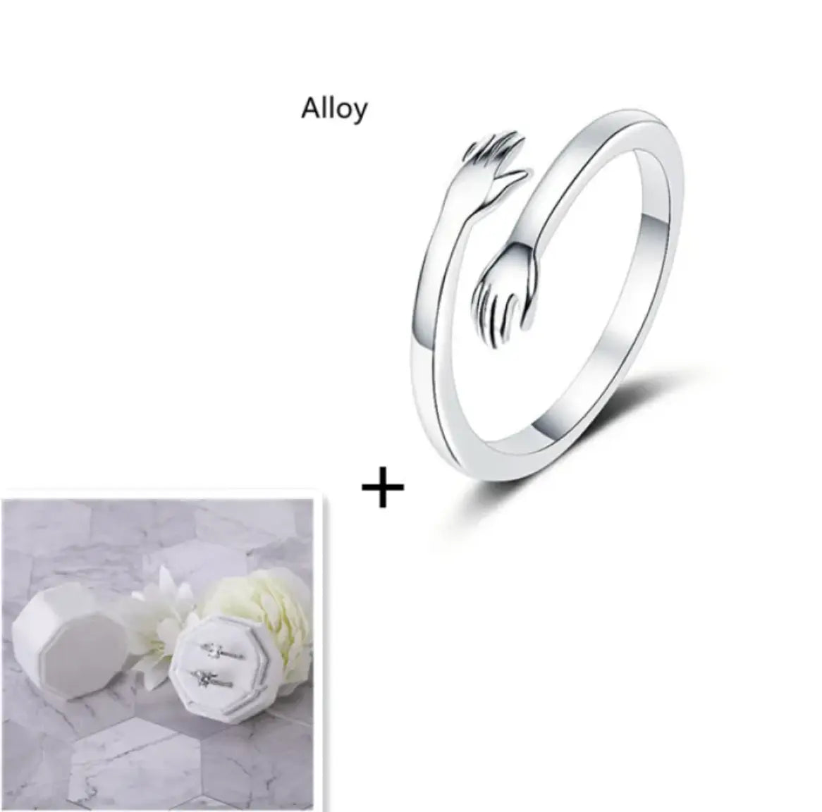 Hug Shape Ring — Adjustable Couple Rings