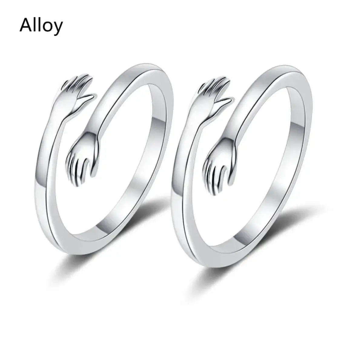Hug Shape Ring — Adjustable Couple Rings