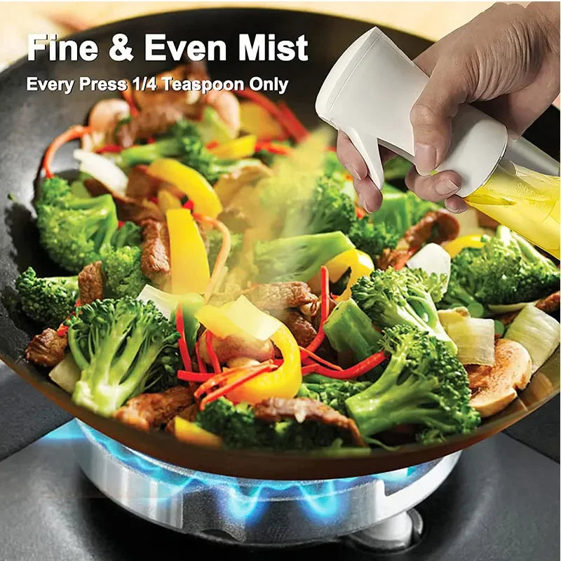 Olive Oil Sprayer Bottle — Refillable Glass-Free Mister for Cooking, BBQ & Baking