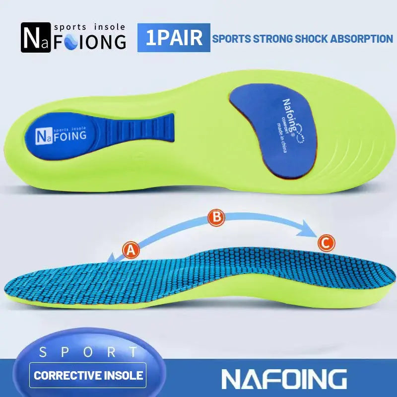 Orthopedic insole shown fitted inside a shoe