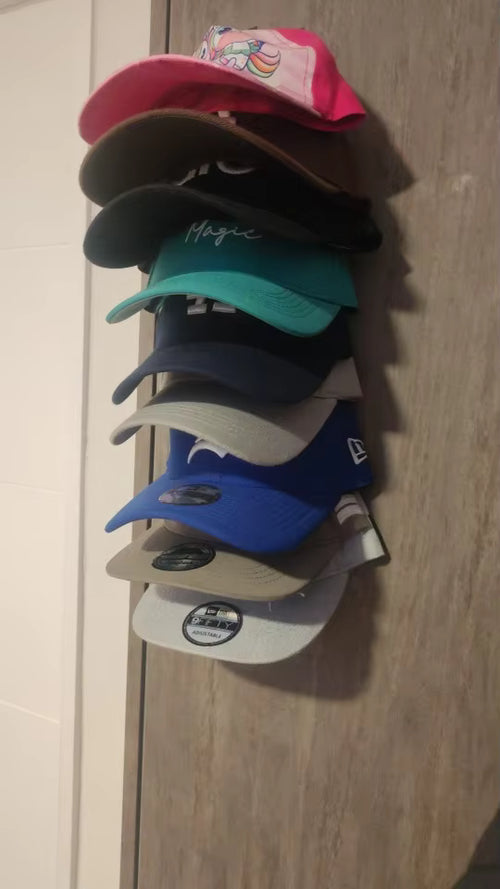 Customer photo of the cap rack in use