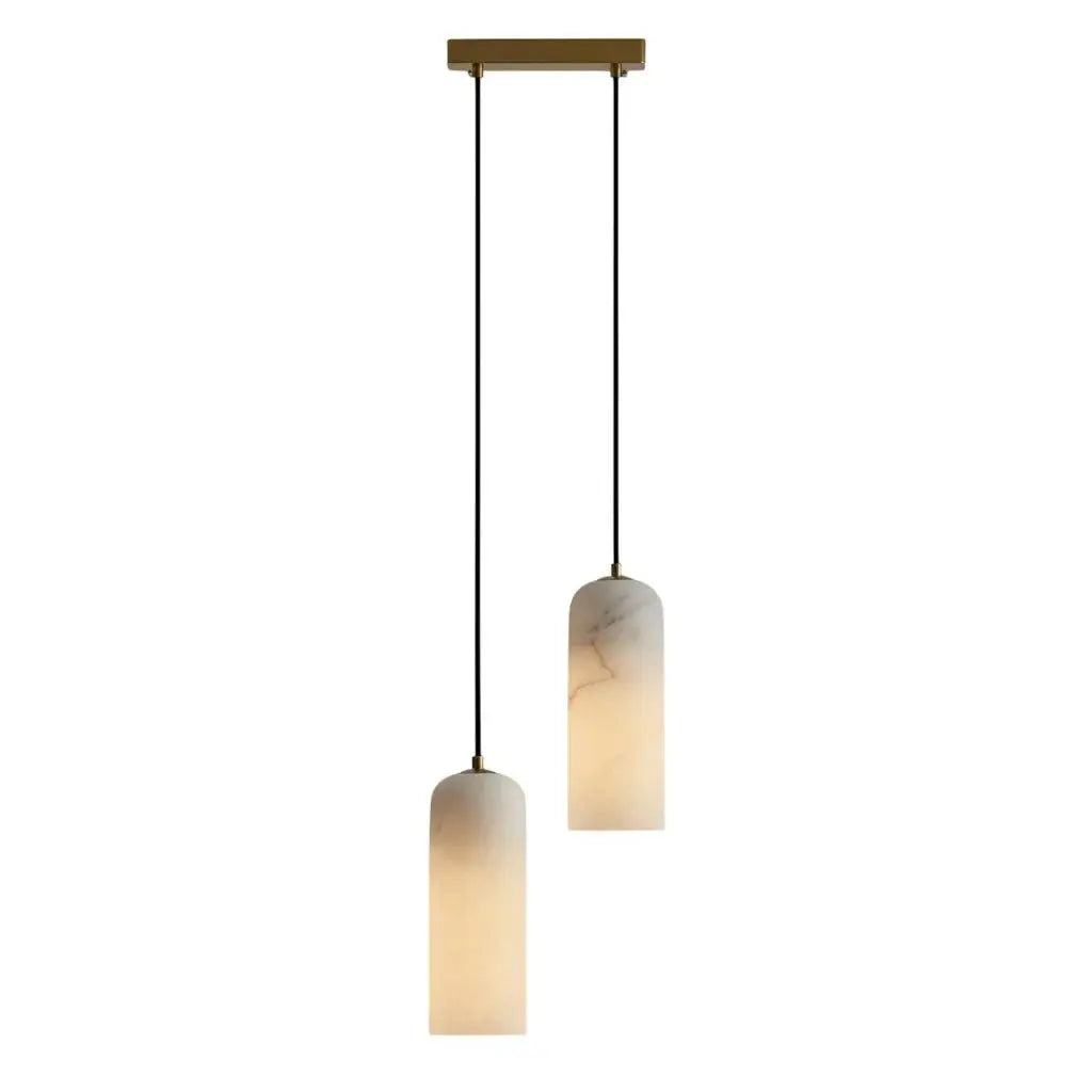 Alabaster Collection | Kitchen Pendant Lighting with Adjustable Height | Elegant Brass Finish for Soft Illumination 2