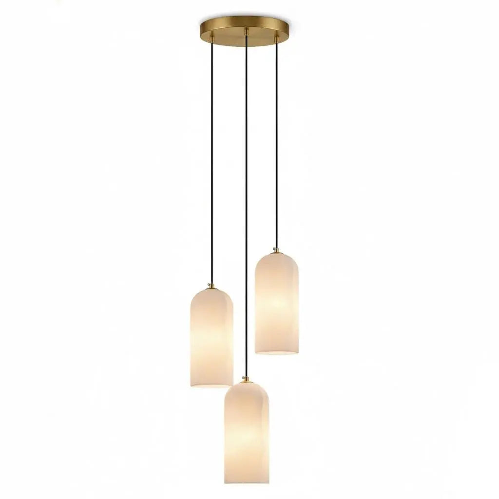 Alabaster Collection | Kitchen Pendant Lighting with Adjustable Height | Elegant Brass Finish for Soft Illumination 4