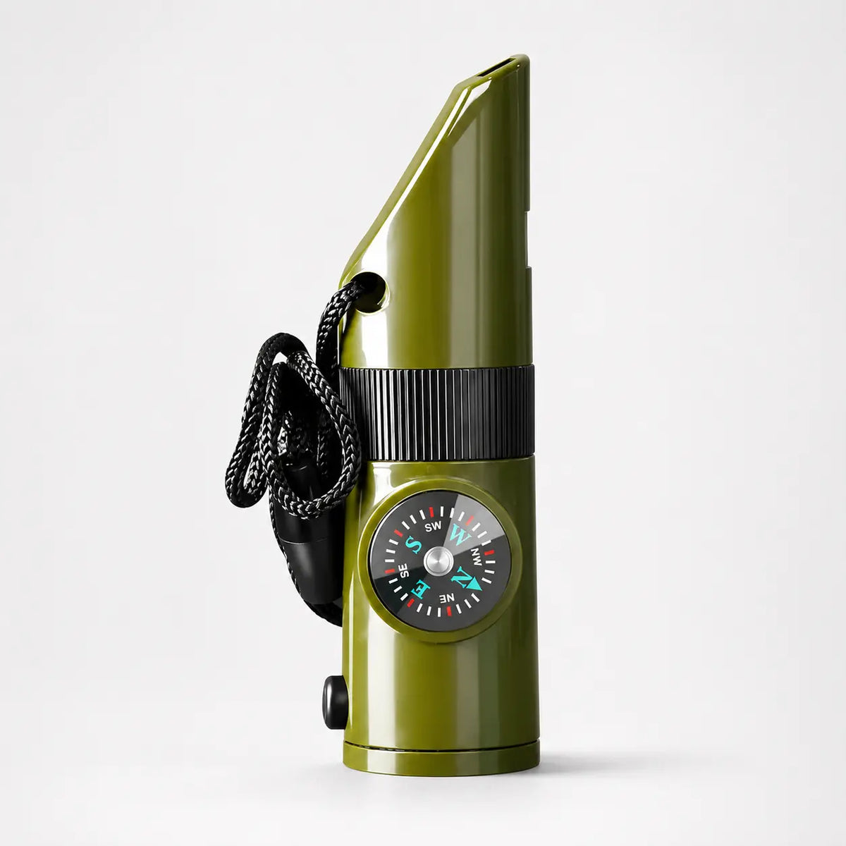 7-in-1 Survival Whistle with Compass, LED Light & Thermometer Hottoget