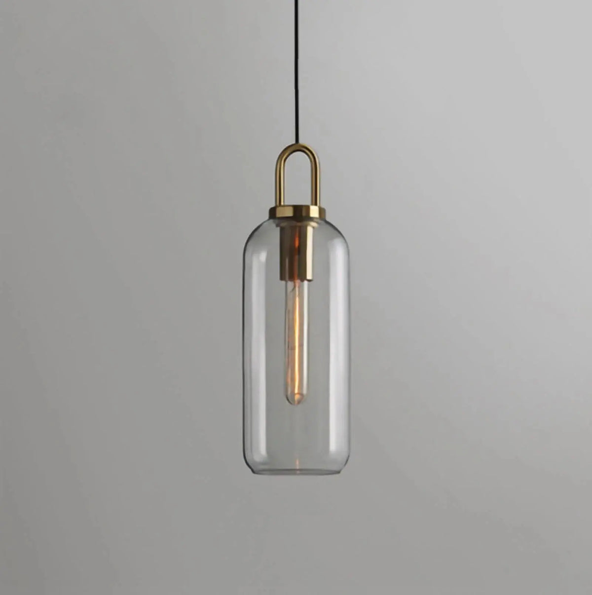 Modern Collection | Glass Pendant Light with Adjustable Height | Stylish Ceiling Fixture for Cozy Indoor Ambiance 0
