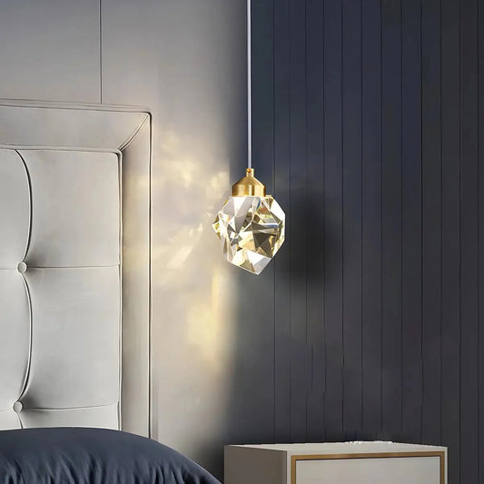 Modern Elegance | Glass Pendant Light Fixture with Adjustable Height | Integrated LED for Versatile Kitchen Lighting 0
