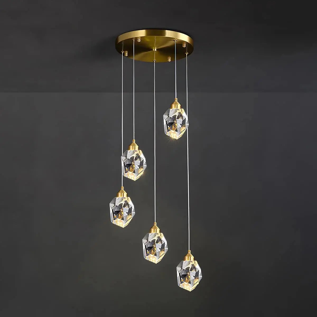 Modern Elegance | Glass Pendant Light Fixture with Adjustable Height | Integrated LED for Versatile Kitchen Lighting 5