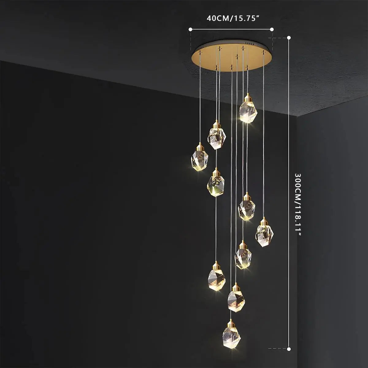 Modern Elegance | Glass Pendant Light Fixture with Adjustable Height | Integrated LED for Versatile Kitchen Lighting 7