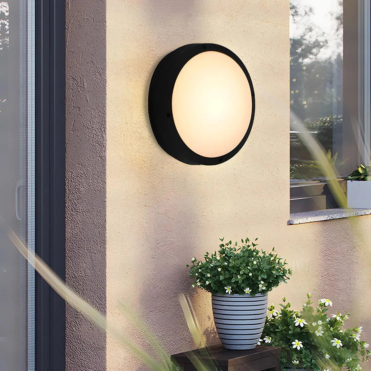 Modern Outdoor Wall Lights | LED Round Porch Light with IP65 Waterproof Rating | Durable Aluminum Fixture for Stylish Exterior Illumination 0