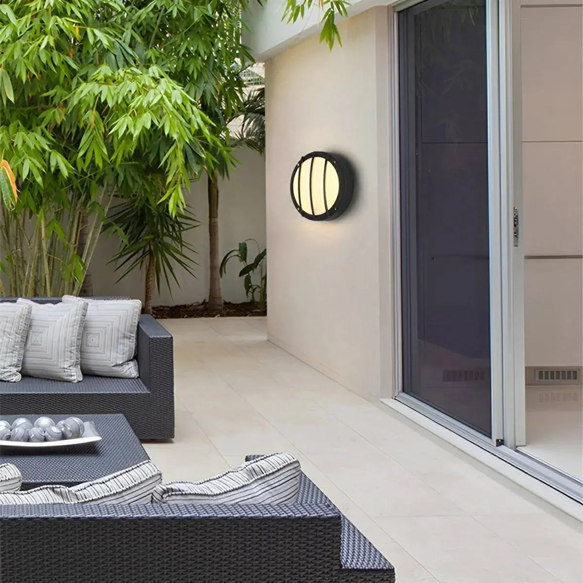 Modern Outdoor Wall Lights | LED Round Porch Light with IP65 Waterproof Rating | Durable Aluminum Fixture for Stylish Exterior Illumination 4