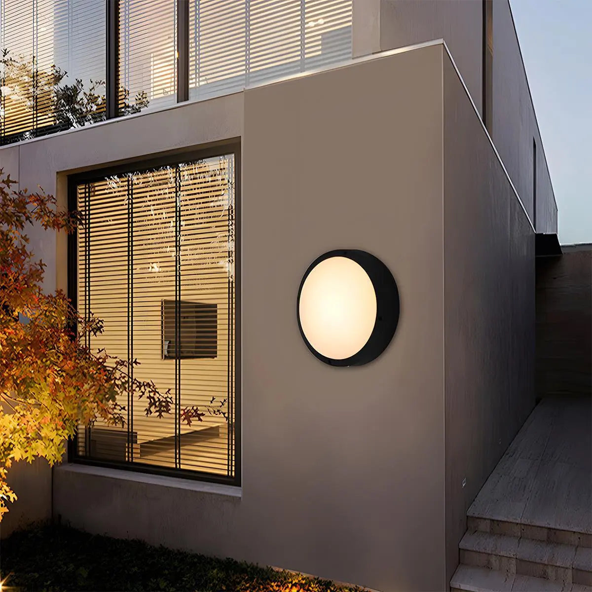 Modern Outdoor Wall Lights | LED Round Porch Light with IP65 Waterproof Rating | Durable Aluminum Fixture for Stylish Exterior Illumination 6