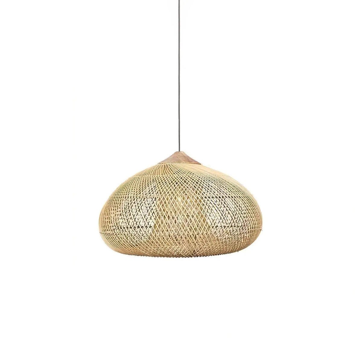Organic Rattan Pendant Light | Handwoven Ceiling Fixture with Adjustable Height | Cozy Ambient Lighting for Modern Spaces 0