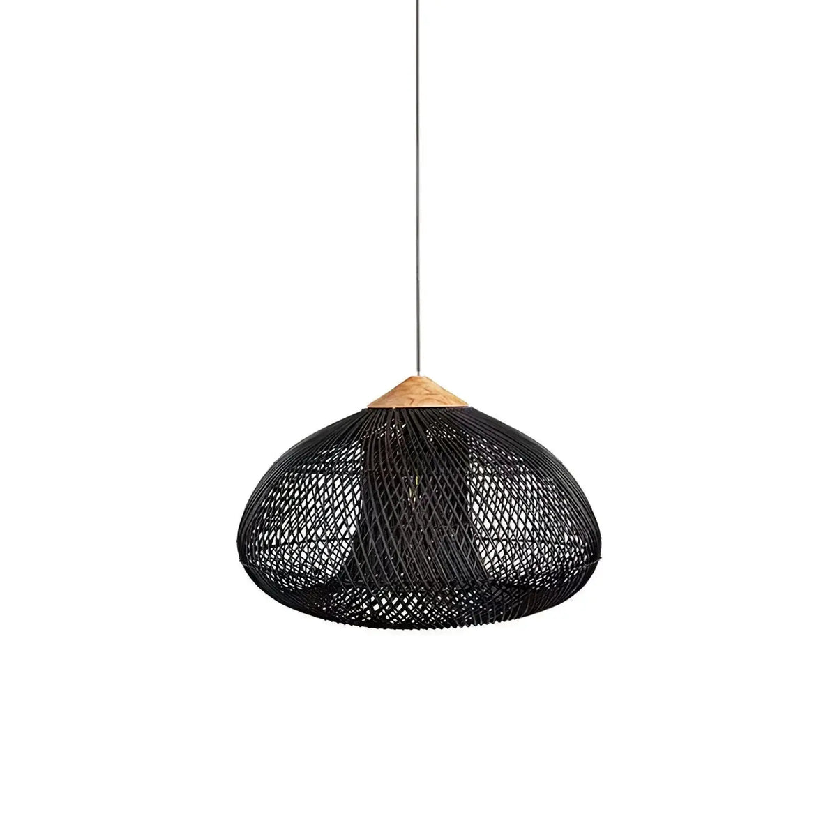 Organic Rattan Pendant Light | Handwoven Ceiling Fixture with Adjustable Height | Cozy Ambient Lighting for Modern Spaces 1