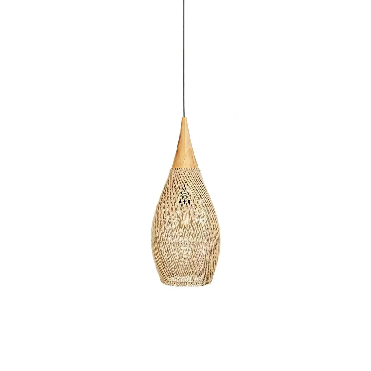 Organic Rattan Pendant Light | Handwoven Ceiling Fixture with Adjustable Height | Cozy Ambient Lighting for Modern Spaces 11