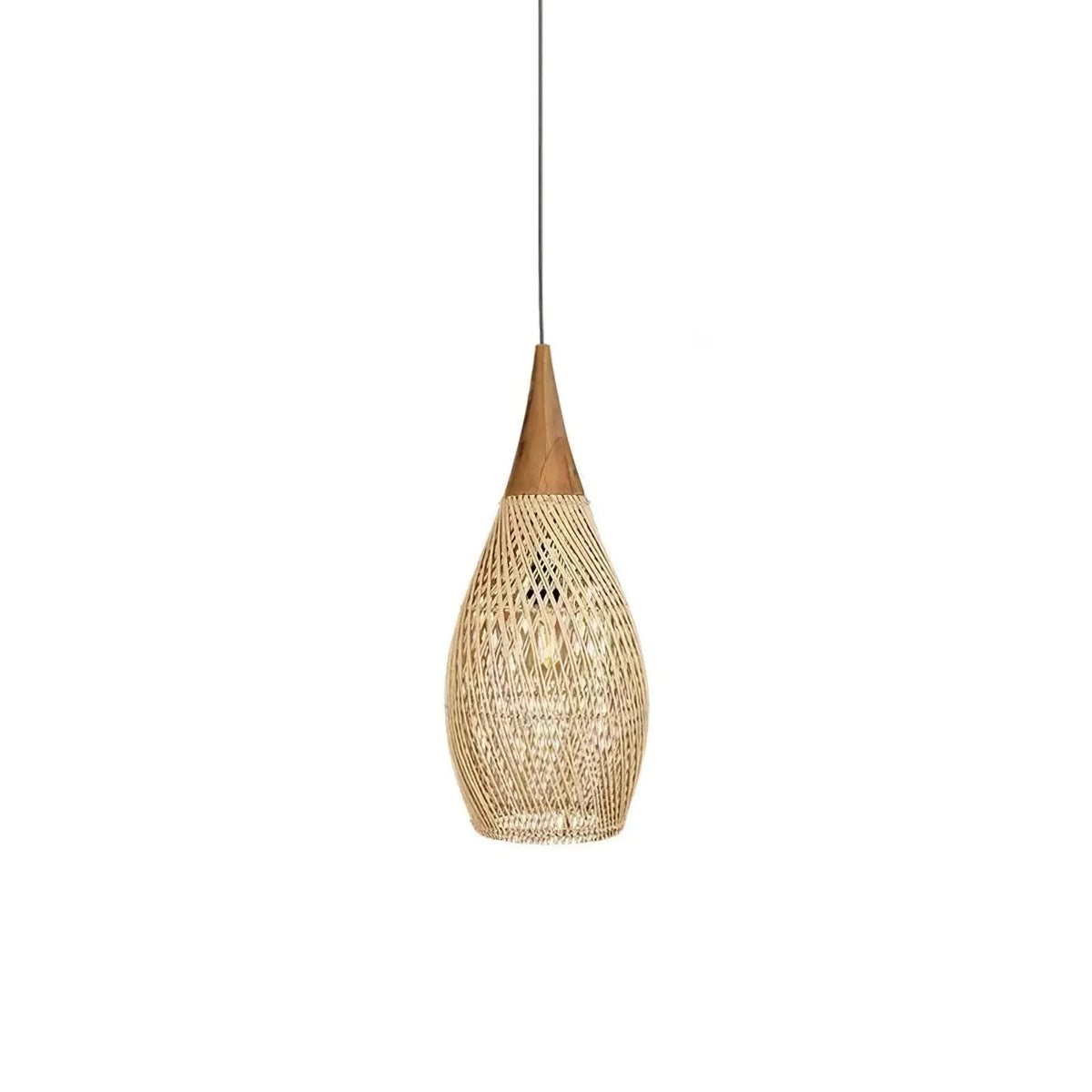 Organic Rattan Pendant Light | Handwoven Ceiling Fixture with Adjustable Height | Cozy Ambient Lighting for Modern Spaces 16