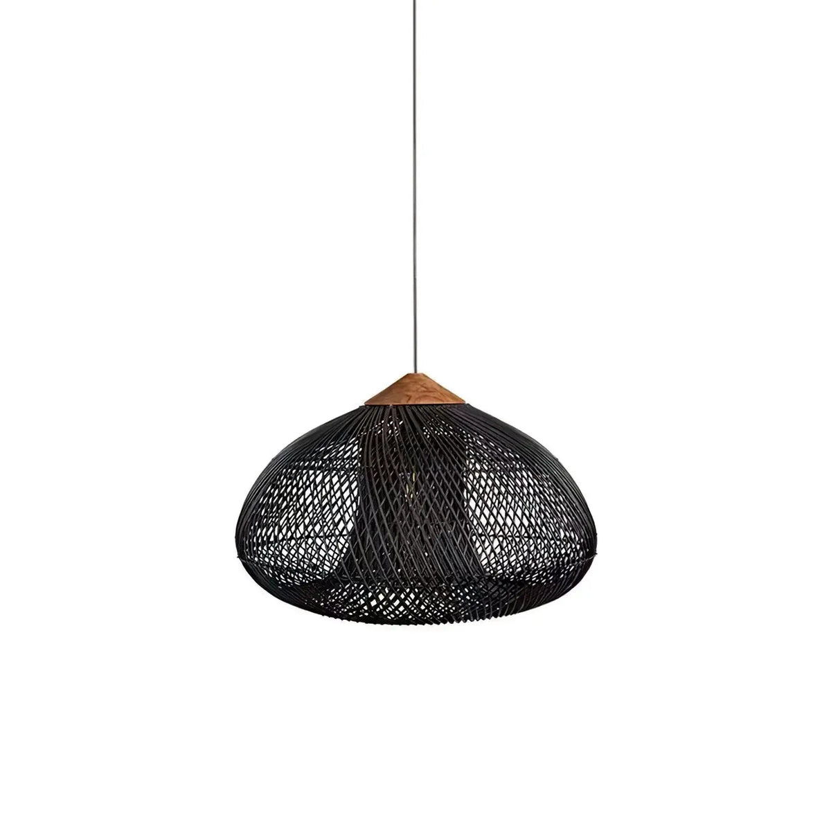 Organic Rattan Pendant Light | Handwoven Ceiling Fixture with Adjustable Height | Cozy Ambient Lighting for Modern Spaces 2