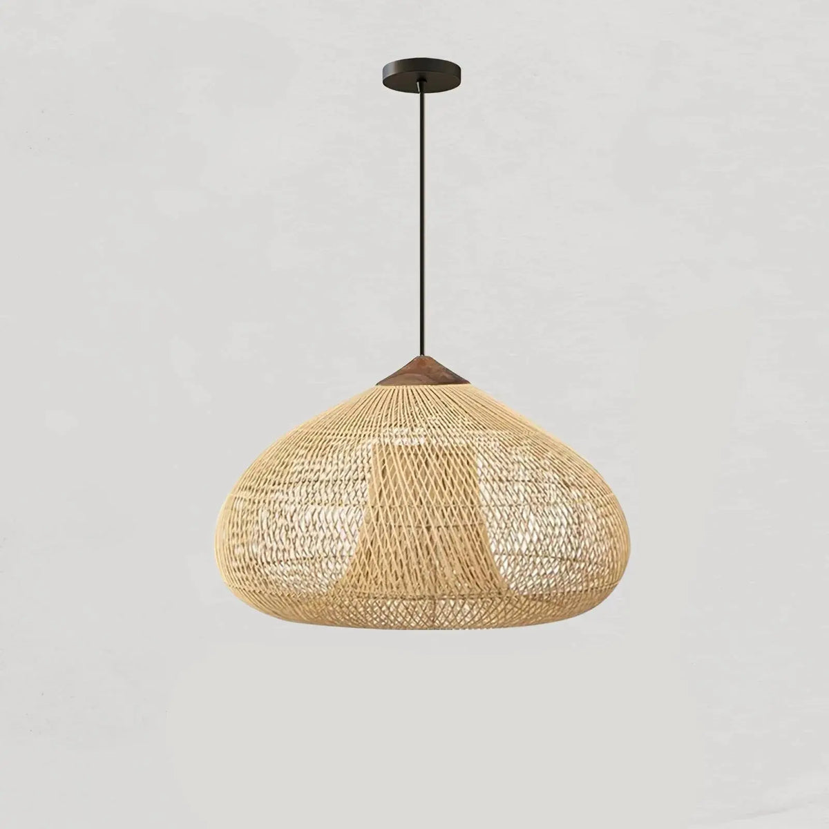 Organic Rattan Pendant Light | Handwoven Ceiling Fixture with Adjustable Height | Cozy Ambient Lighting for Modern Spaces 3