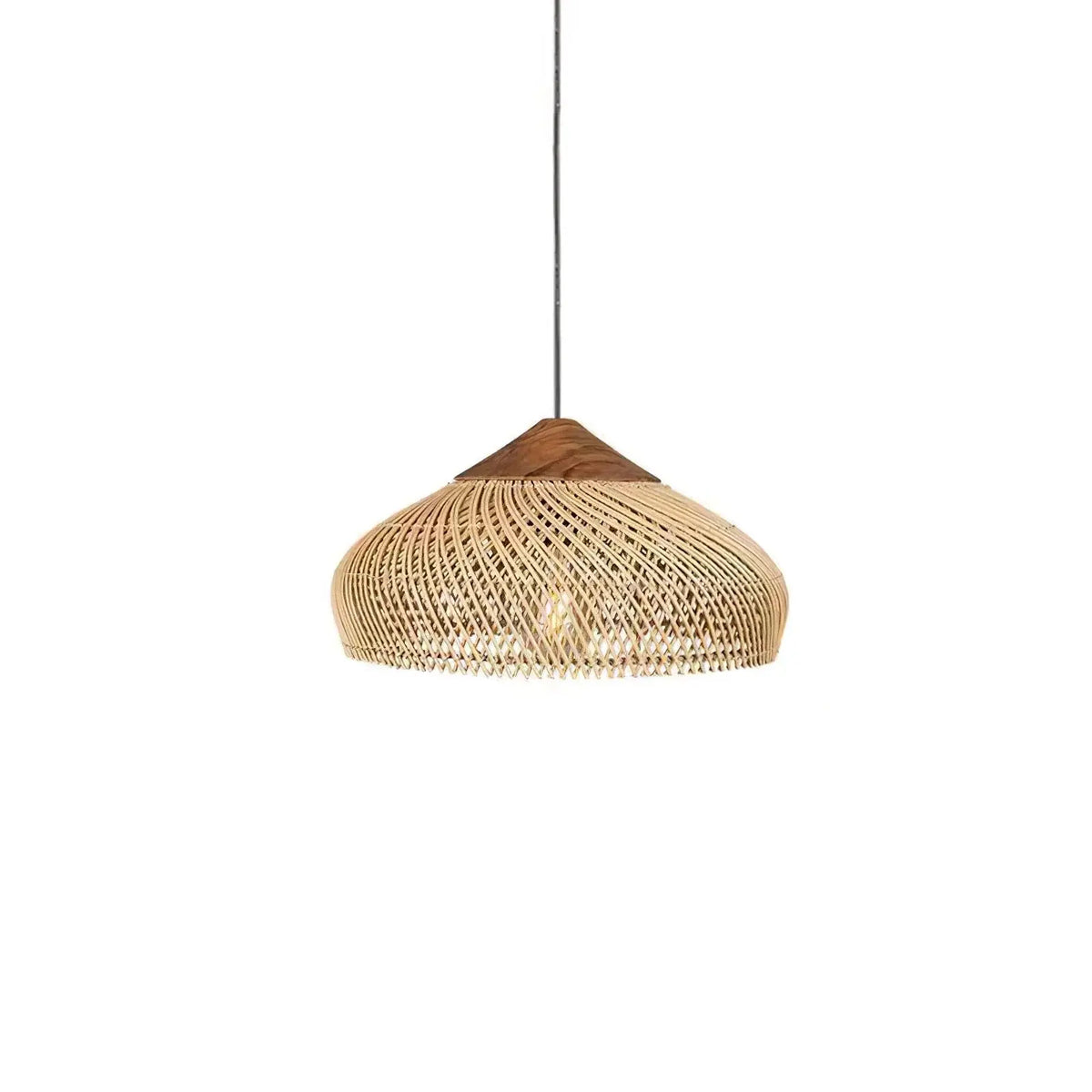 Organic Rattan Pendant Light | Handwoven Ceiling Fixture with Adjustable Height | Cozy Ambient Lighting for Modern Spaces 4