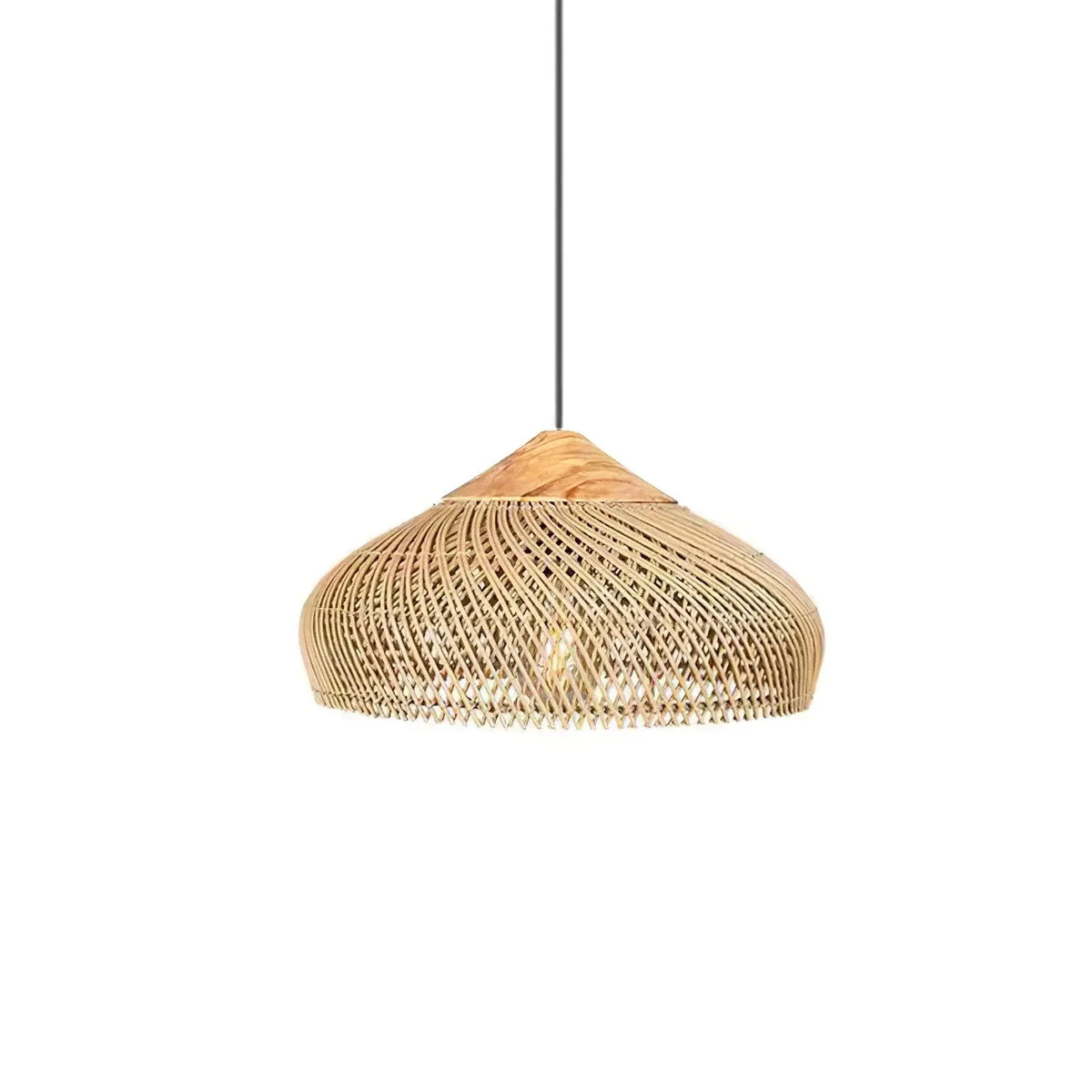 Organic Rattan Pendant Light | Handwoven Ceiling Fixture with Adjustable Height | Cozy Ambient Lighting for Modern Spaces 5