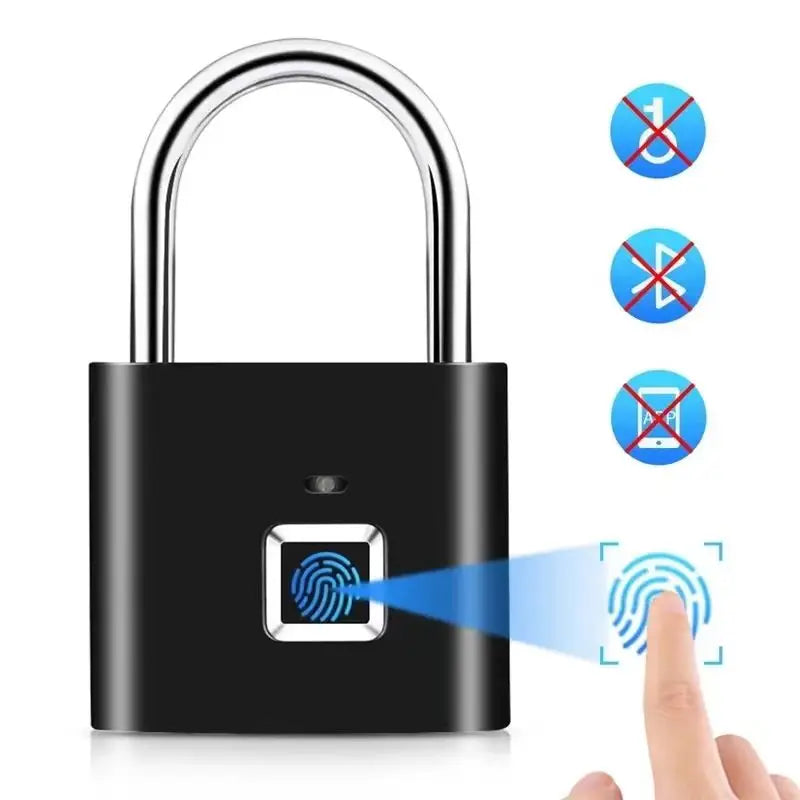 Unlock Convenience with the Revolutionary Smart Fingerprint Padlock - Waterproof Biometric Security Lock with USB Rechargeable Battery for Effortless Access