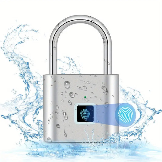 Unlock Convenience with the Revolutionary Smart Fingerprint Padlock - Waterproof Biometric Security Lock with USB Rechargeable Battery for Effortless Access
