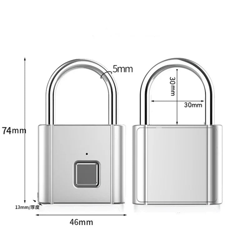 Unlock Convenience with the Revolutionary Smart Fingerprint Padlock - Waterproof Biometric Security Lock with USB Rechargeable Battery for Effortless Access