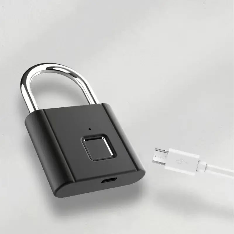 Unlock Convenience with the Revolutionary Smart Fingerprint Padlock - Waterproof Biometric Security Lock with USB Rechargeable Battery for Effortless Access