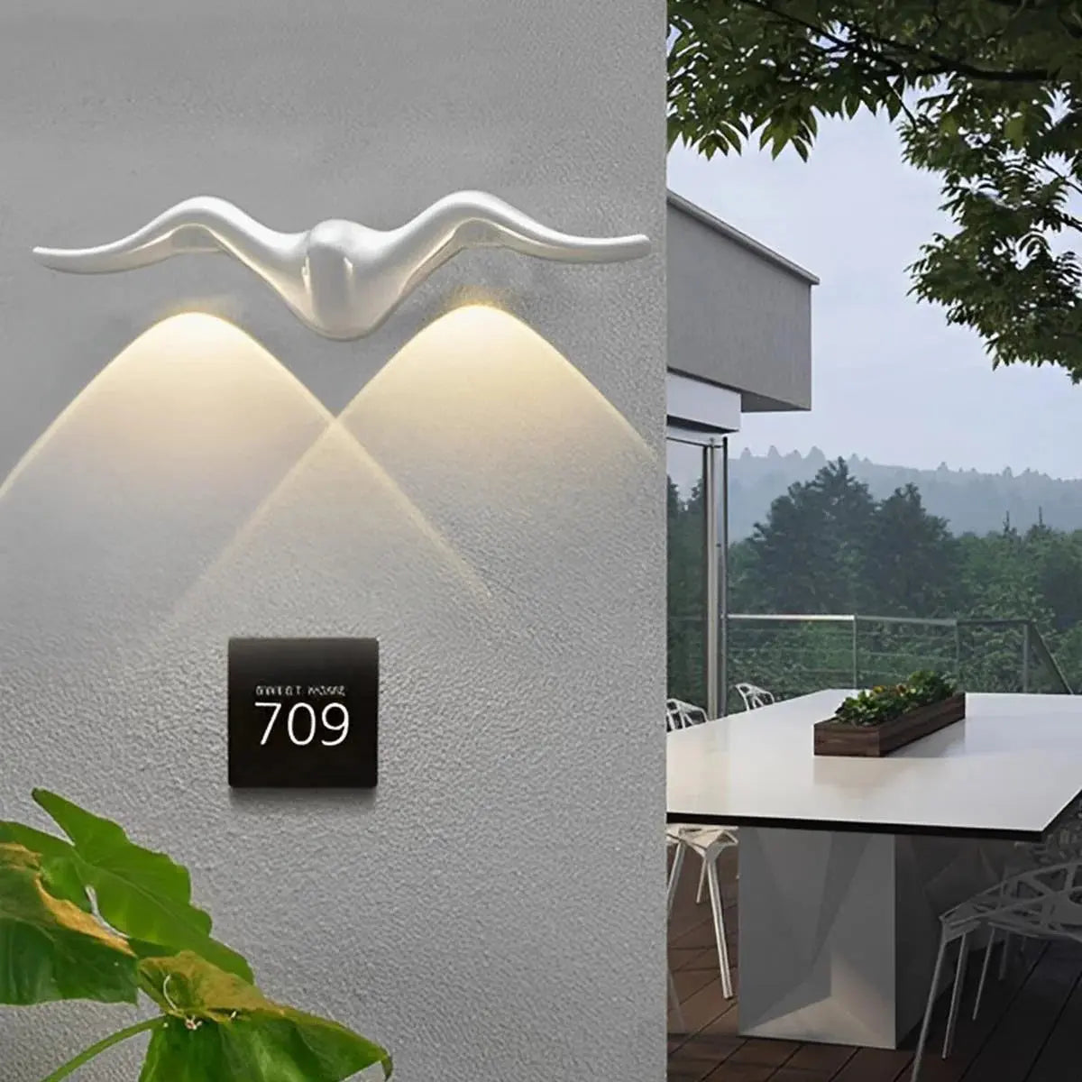 Sculpted Animal Silhouette | Outdoor Wall Light Fixture with Waterproof IP65 Rating | Modern Aluminum Design for Unique Exterior Illumination 6