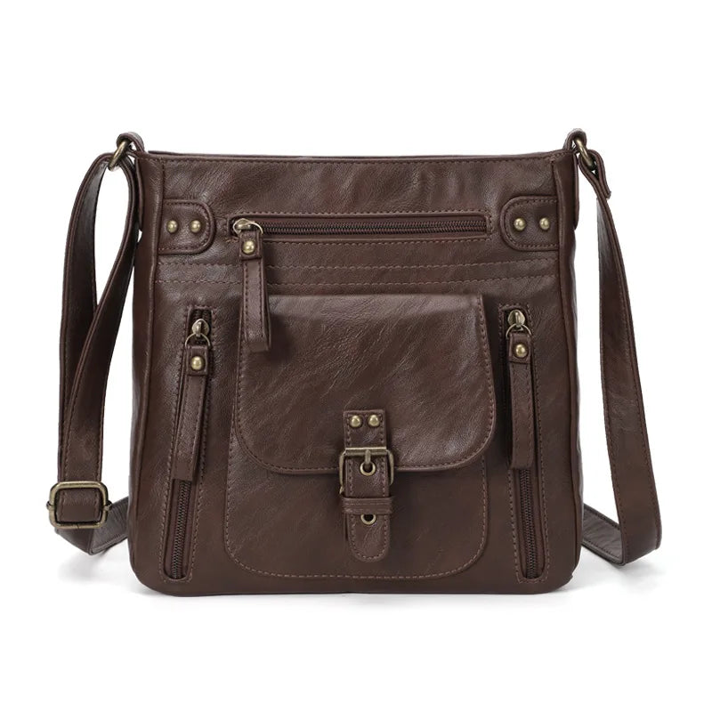 Retro square shoulder bag - front view