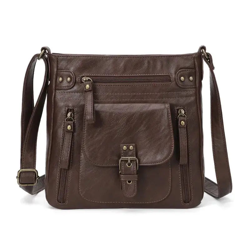 Retro square shoulder bag - front view