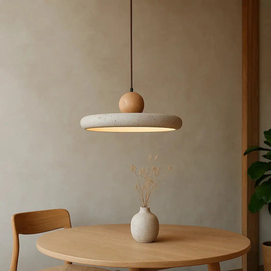 Wabi Sabi Collection | Kitchen Pendant Lighting with Adjustable Cable | Minimalist Stone Design for Ambient Home Decor 0