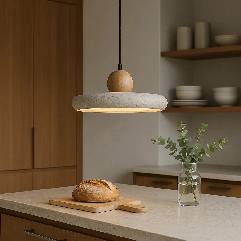 Wabi Sabi Collection | Kitchen Pendant Lighting with Adjustable Cable | Minimalist Stone Design for Ambient Home Decor 3