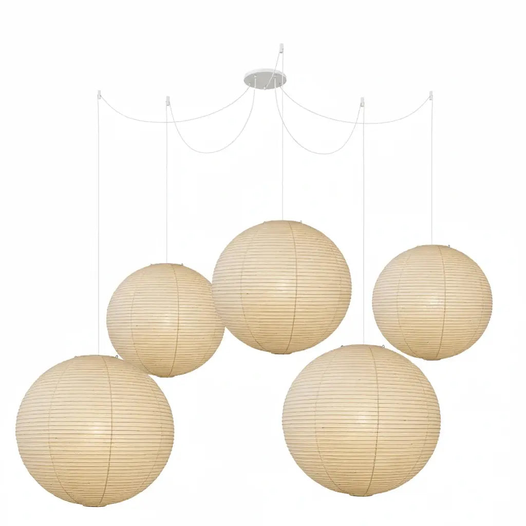 Washi Collection | Ceiling Light Fixture with Handcrafted Paper Shade | Adjustable Ambient Lighting for Dining Room Spaces 10