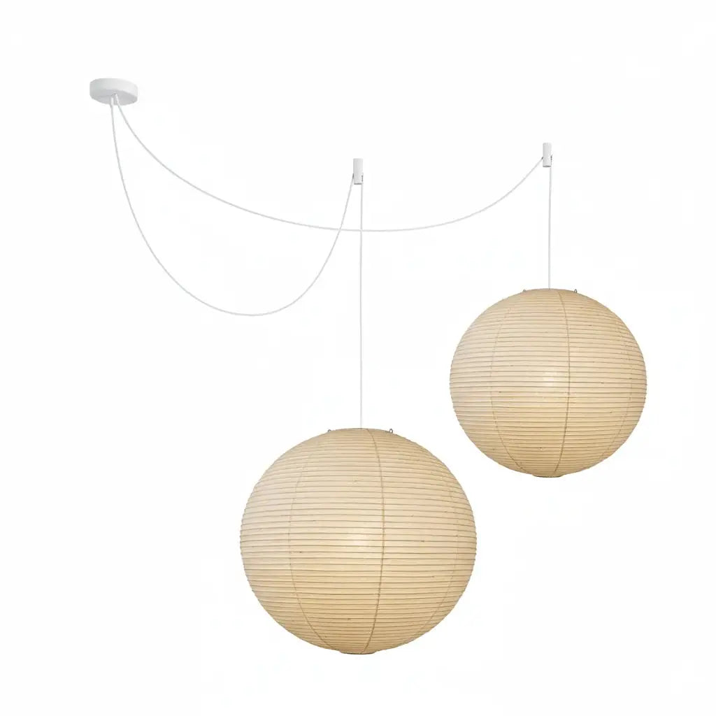 Washi Collection | Ceiling Light Fixture with Handcrafted Paper Shade | Adjustable Ambient Lighting for Dining Room Spaces 11