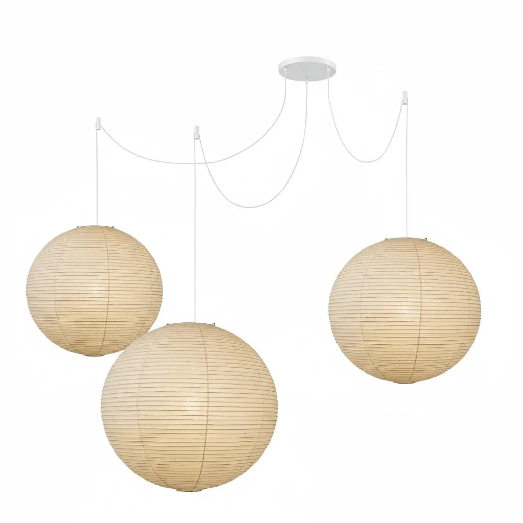 Washi Collection | Ceiling Light Fixture with Handcrafted Paper Shade | Adjustable Ambient Lighting for Dining Room Spaces 9