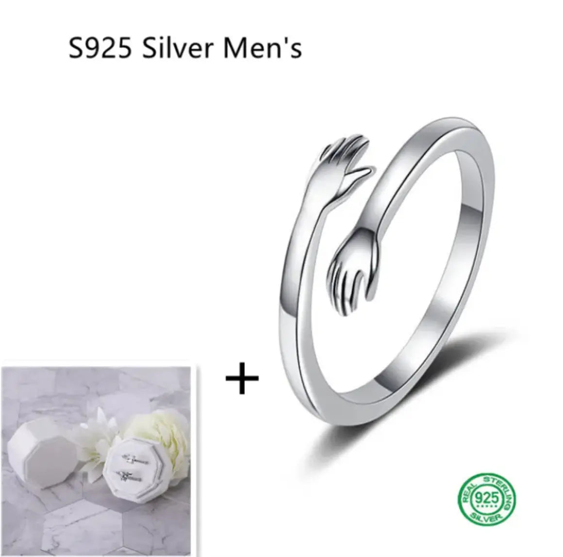 Hug Shape Ring — Adjustable Couple Rings