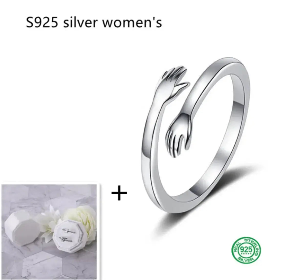 Hug Shape Ring — Adjustable Couple Rings