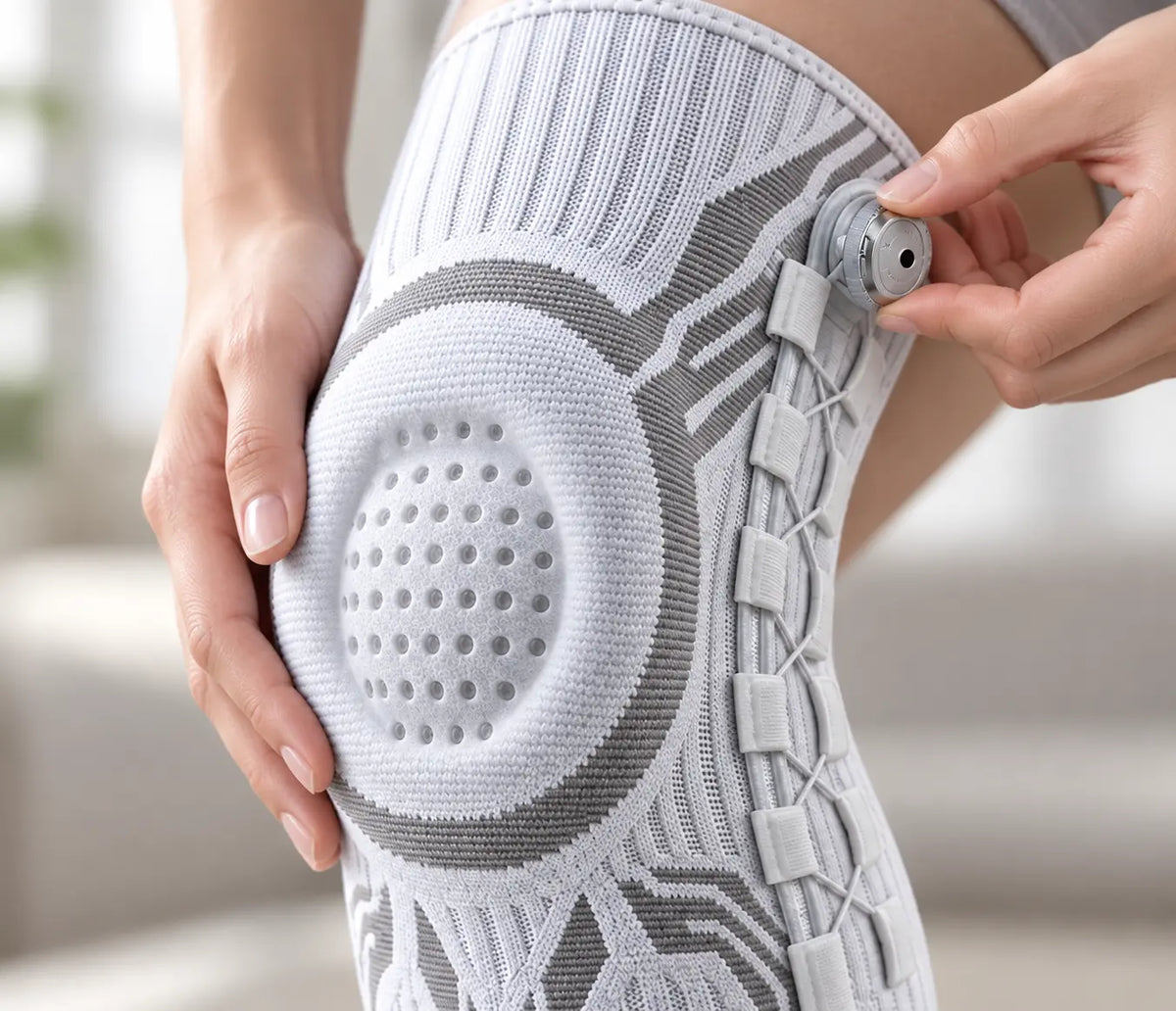 Knee Compression Sleeve — Adjustable Support for Training and Everyday Wear - Hottoget