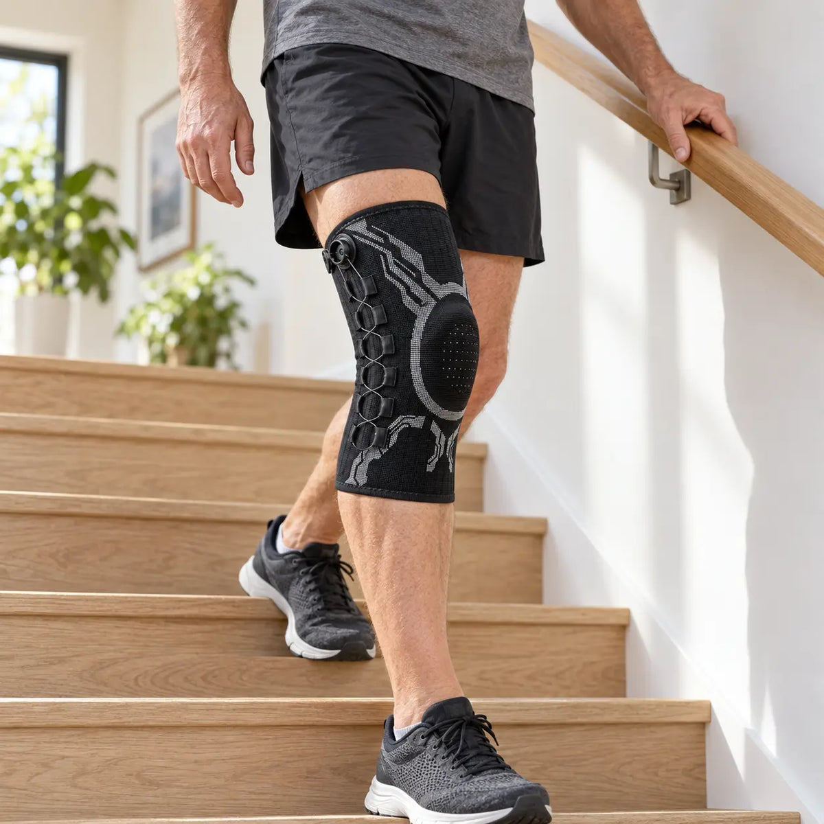 Knee Compression Sleeve — Adjustable Support for Training and Everyday Wear - Hottoget